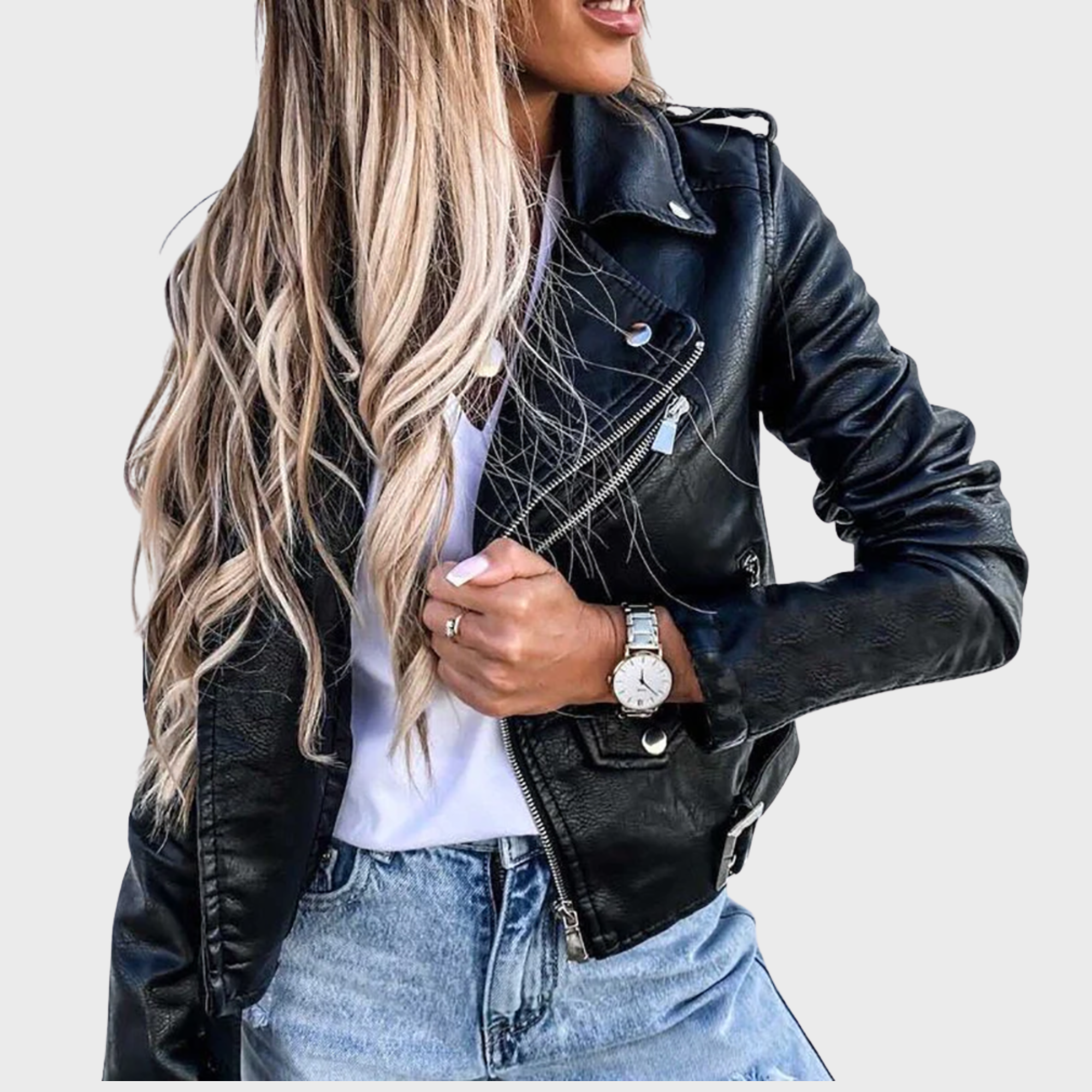 ZUZANA | Kafka Grace Kožená Bunda Prémiová stylová bunda s vypasovaným sztergem