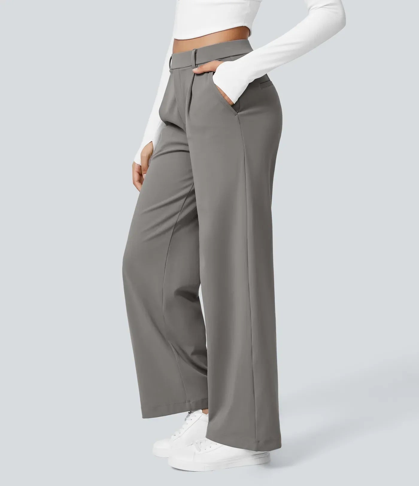 ZUZANA | Elegant ní lakho kalhoty s váyám pasem