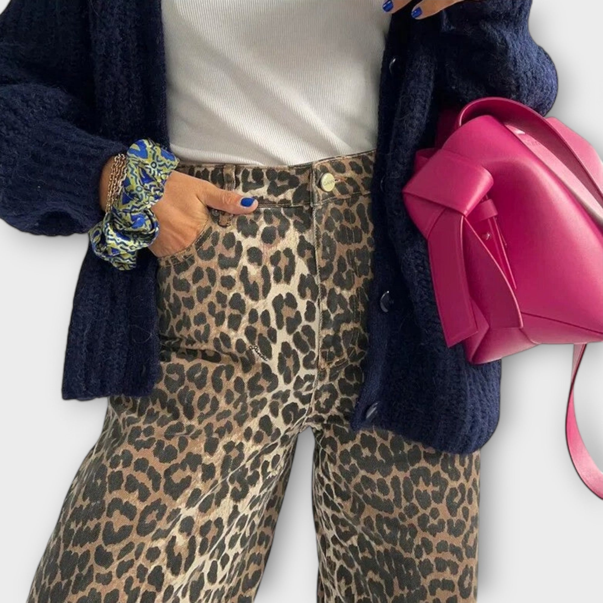 Tereza | Vintage džíny s leopardím potiskem