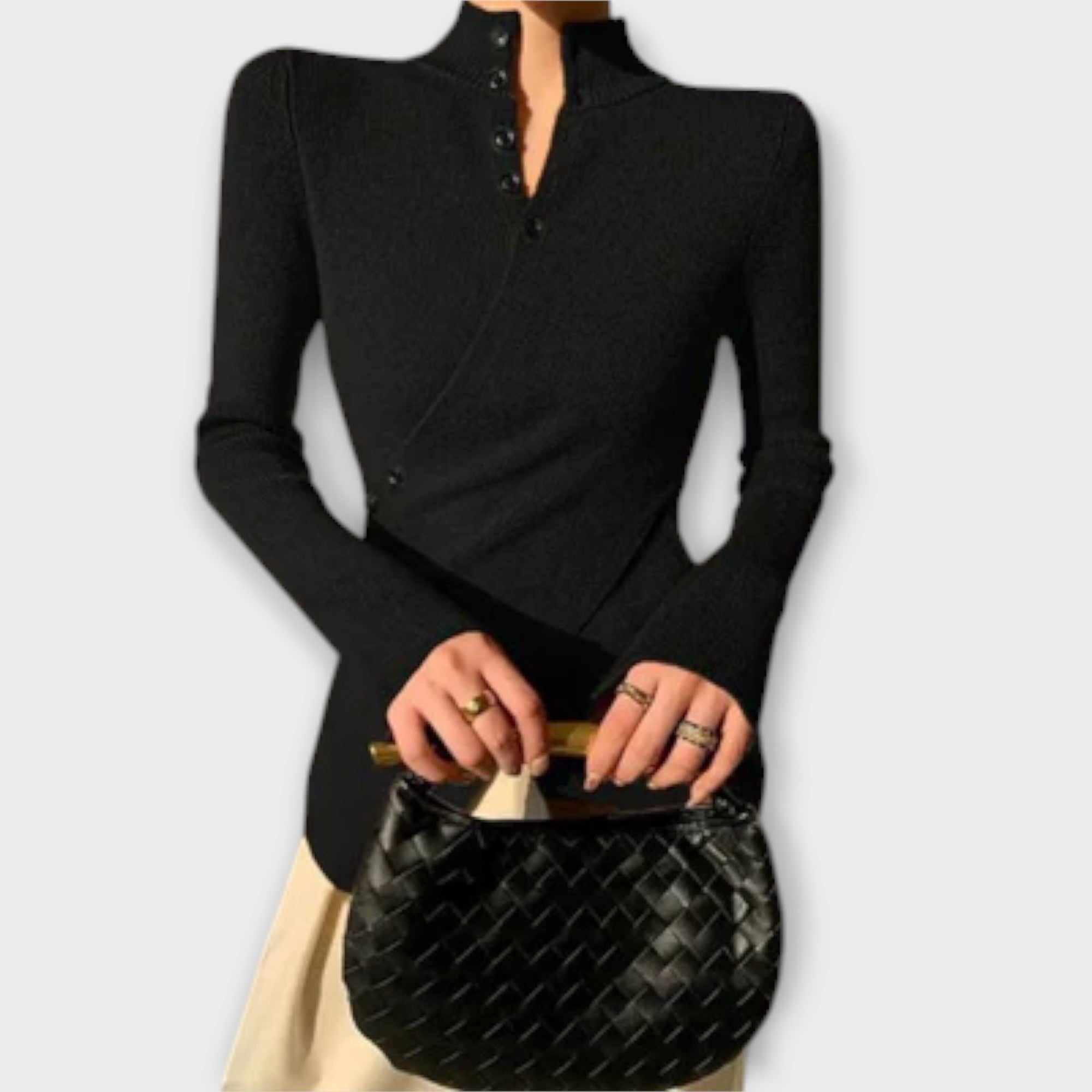 Tereza | Elegantní pletený svetr z bavlny