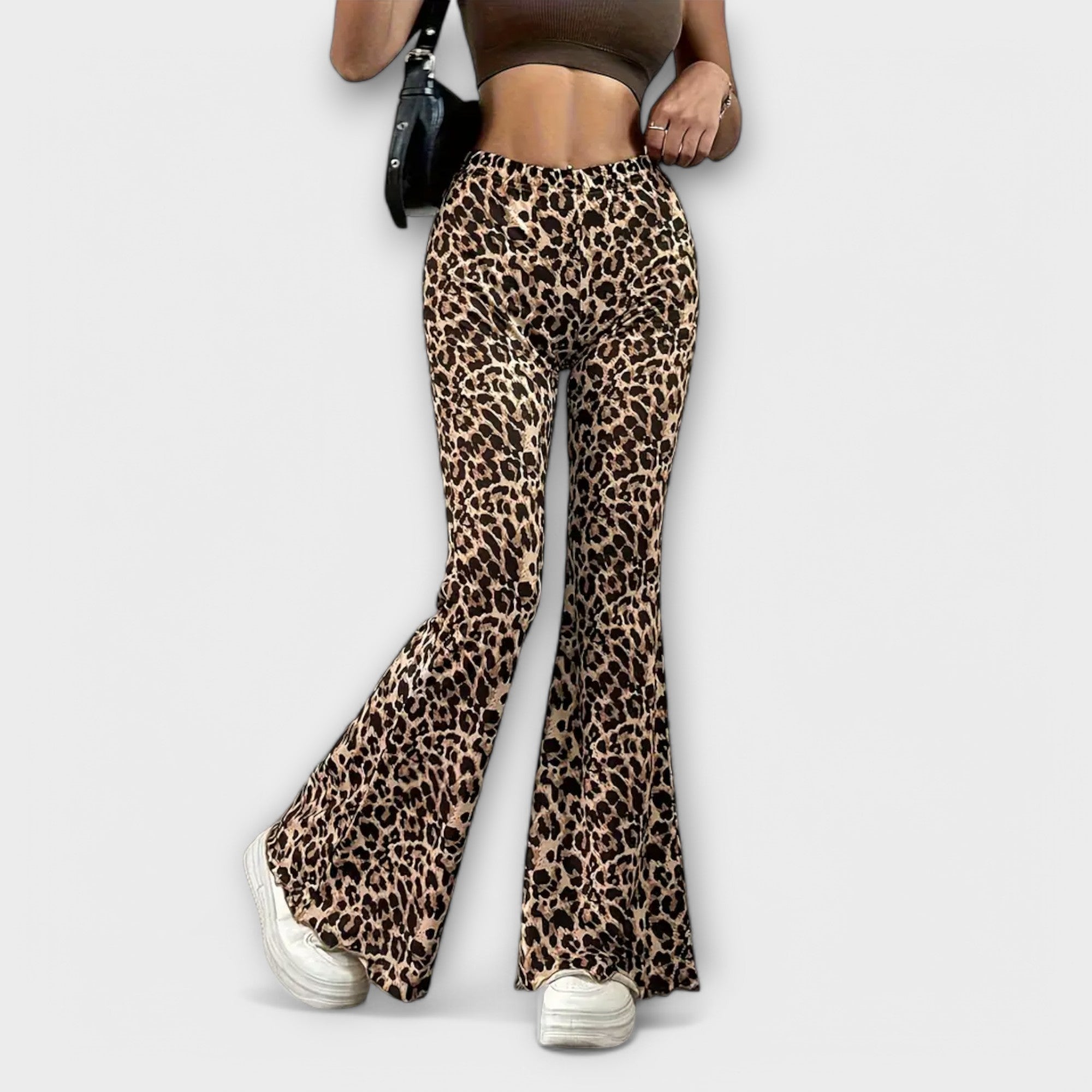 Tereza | Kalhoty Bootcut s leopardím potiskem
