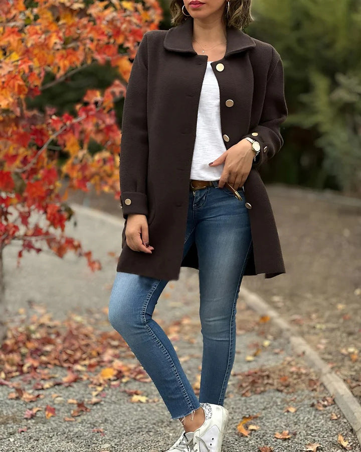 Tereza | Klasický oversize kabát s mašličkami