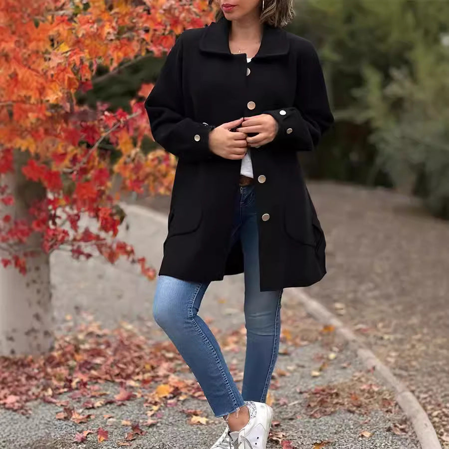Tereza | Klasický oversize kabát s mašličkami