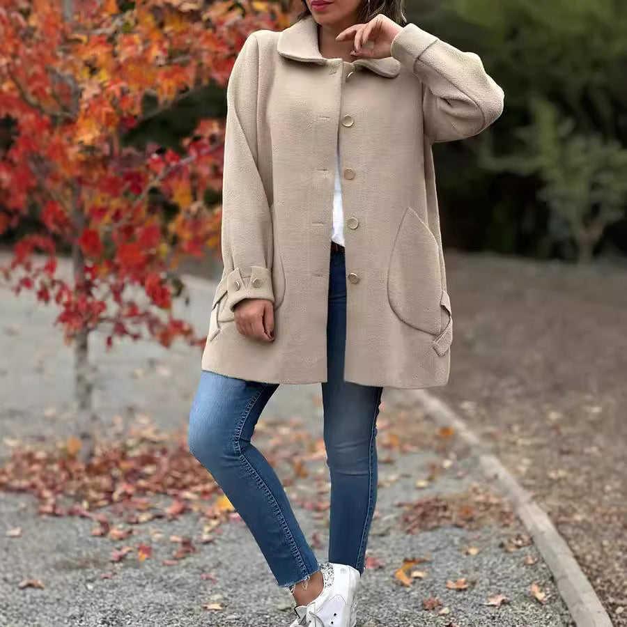 Tereza | Klasický oversize kabát s mašličkami